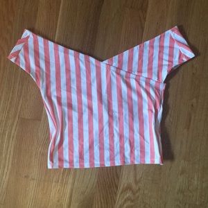 Kortni Jeane striped swim top